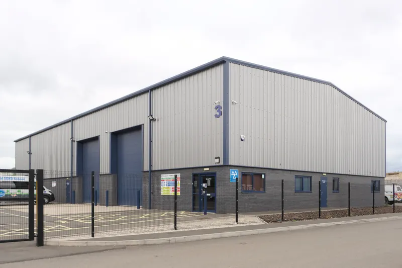 Modern industrial units on a business park
